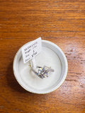 2.0 CT Round Moissanite Ring Size 5 Silver Tone Swirl Pave Engagement Ring