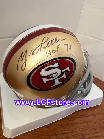 Y.A. YA Tittle SIGNED San Francisco 49ers Mini Helmet HOF 71 JSA  Authentication