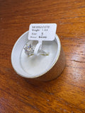 1.2 CT Round Moissanite Ring Size 5 Silver Tone Pave Engagement Promise Ring