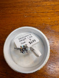 1.2 CT Round Moissanite Ring Size 9 Silver Tone Pave Engagement Promise Ring