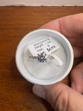 1.2 CT Round Moissanite Ring Size 9 Silver Tone Pave Engagement Promise Ring