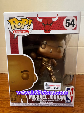 Funko Pop Michael Jordan Chicago Bulls 54 Figure. Foot Locker Exclusive Bronze