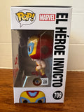 Funko POP! El Heroe Invicto 709 Iron Man Lucha Signed Mick Wingert Beckett COA
