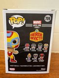 Funko POP! El Heroe Invicto 709 Iron Man Lucha Signed Mick Wingert Beckett COA