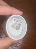 2.0 CT Round Moissanite Ring Size 5 Silver Tone Swirl Pave Engagement Ring