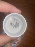2.0 CT Round Moissanite Ring Size 5 Silver Tone Swirl Pave Engagement Ring