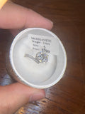 2.0 CT Round Moissanite Ring Size 5 Silver Tone Swirl Pave Engagement Ring