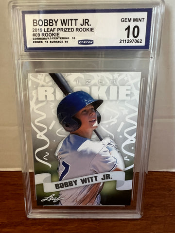 2019 Leaf Prized Rookie Bobby Witt Jr.