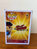 Funko Pop 8 Bit Street Fighter Ryu Vinyl Figure #15 Gamestop Exclusive