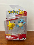 POKEMON Battle Figure Pack PIKACHU + SQUIRTLE Battle Ready Action Figures NIP