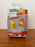 POKEMON Battle Figure Pack PIKACHU + CHARMANDER Battle Ready Action Figures NIP