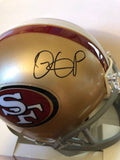 San Francisco 49ers Dante Pettis autograph mini helmet
