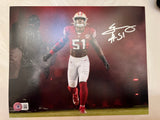 San Francisco 49ers Azeez Al-Shaair autograph 8x10 photo.
