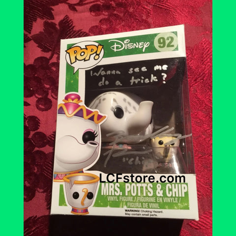 Vaulted Mrs Potts and Chip Autograph Funko POP
