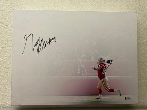 San Francisco 49ers George Kittle signed 16x12 Canvas