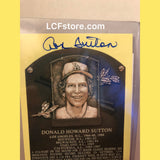Don Sutton autograph 4x6 Hall Of Fame Post Card