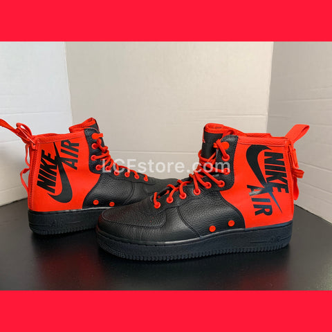 Nike SF Air Force 1 Mid 'Habanero Red Black'