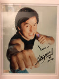 Action Kung Fu Star Jackie Chan Signed 8x10 framed photo.