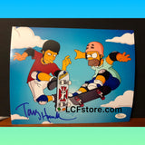 Tony Hawk Autograph Bart Simpson 8x10 Photo