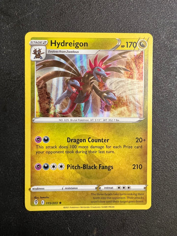 holographic hydreigon card Hydreigon 115/203 Evolving Skies Reverse Holo Rare Pokemon Card TCG Po – LCFStore.com