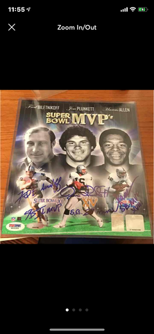 Oakland Raiders Super Bowl MVP autograph photo
