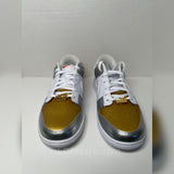 Nike Dunk Low Women "Heirloom" Metallic Gold White and Silver