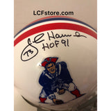 New England Patriots Hall Of Famer John Hannah Autograph Mini Helmet